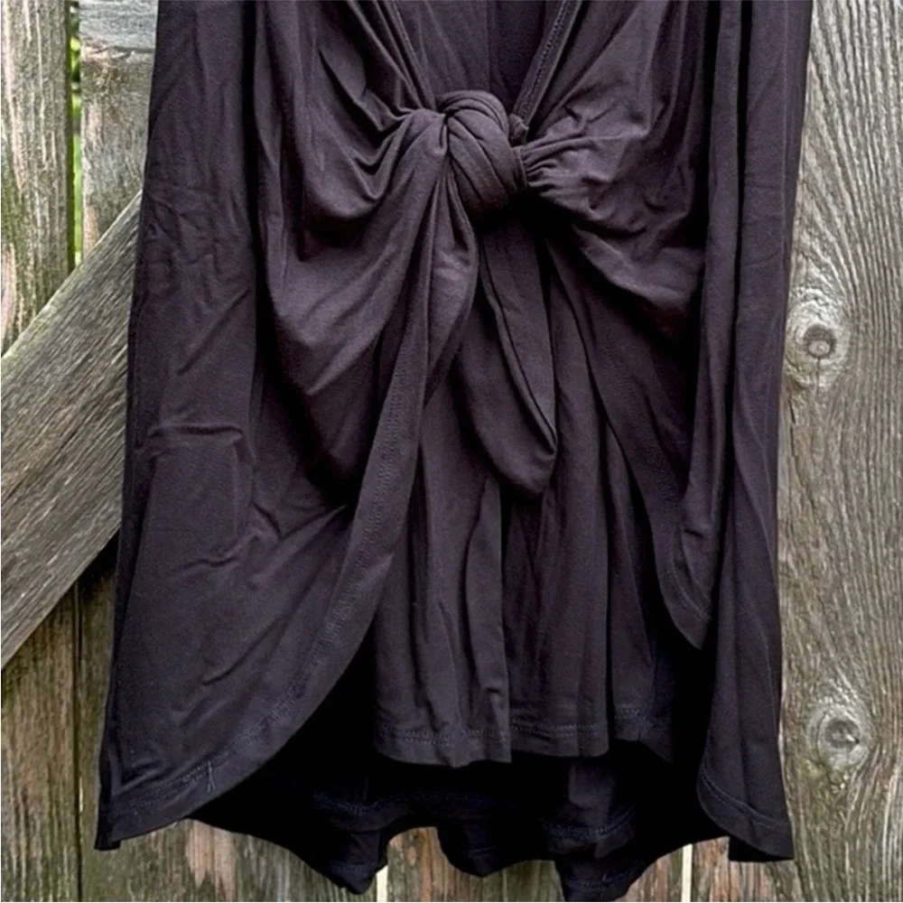EUC Veronica Beard Bernice Tie-Front Jersey Dress Black Size Medium